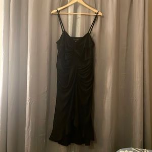Black Bodice Sweetheart Dress; Size: 16